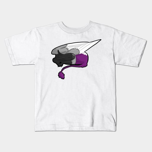 Asexual Pride Gryphon Kids T-Shirt by Khalico